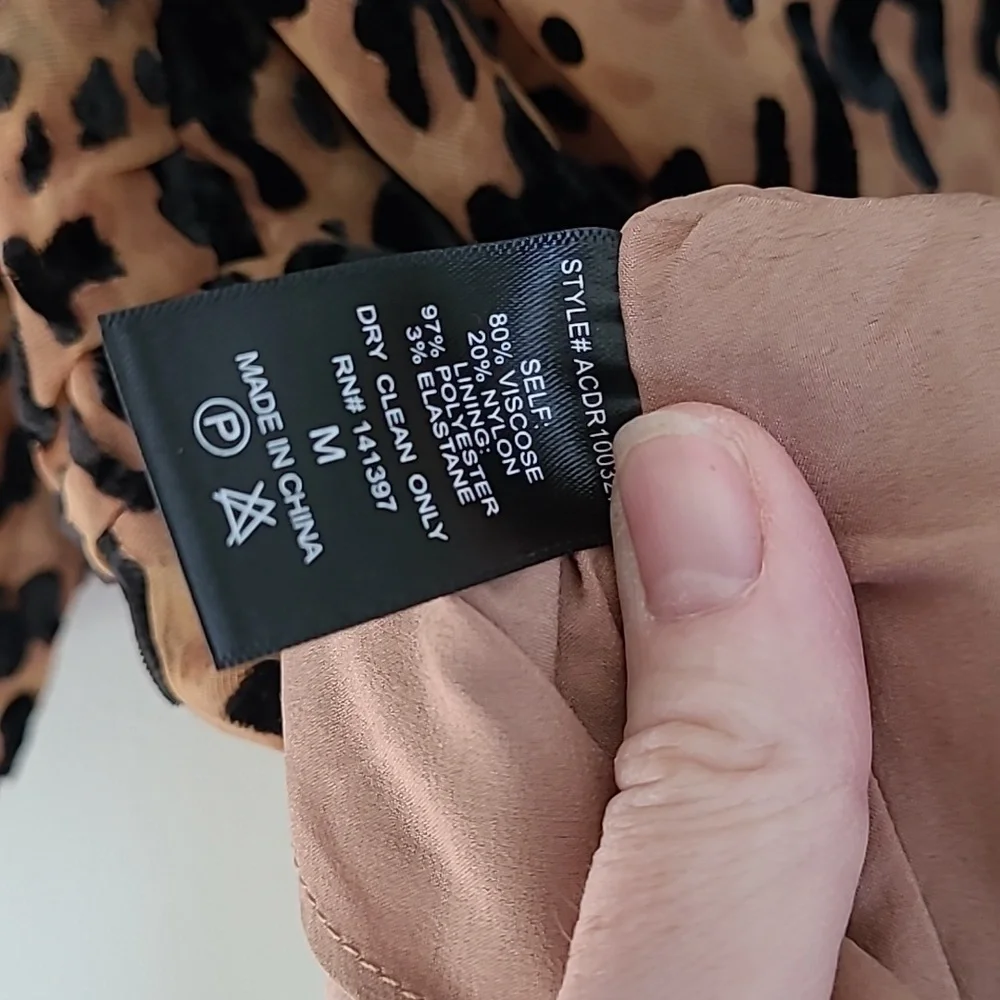 ASTR The Label Nikita Burnout Leopard Print Ruched Mini Dress Med NWT Mob Wife - Picture 12 of 14